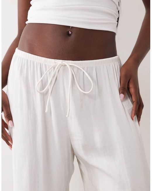 Cotton On Pink Sleep Wash Satin Wide Leg Trouser