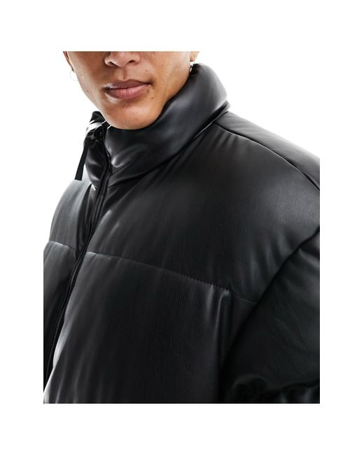 Bershka – glänzende jacke aus kunstleder in Schwarz für Herren | Lyst DE