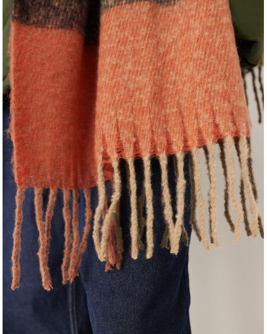 ASOS – gewebter oversize-schal mit karomuster in Green für Herren