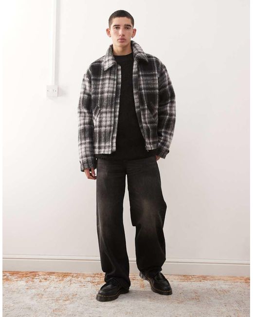 Weekday Gray Brushed Wool Blend Jacket for men