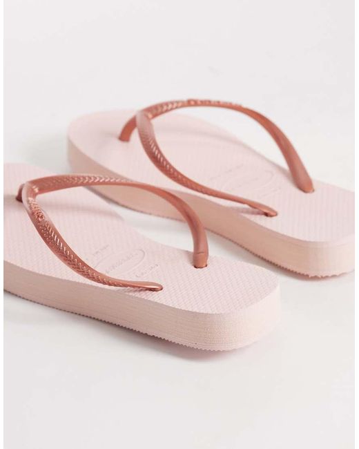 Havaianas Pink Slim Platform Flip Flops