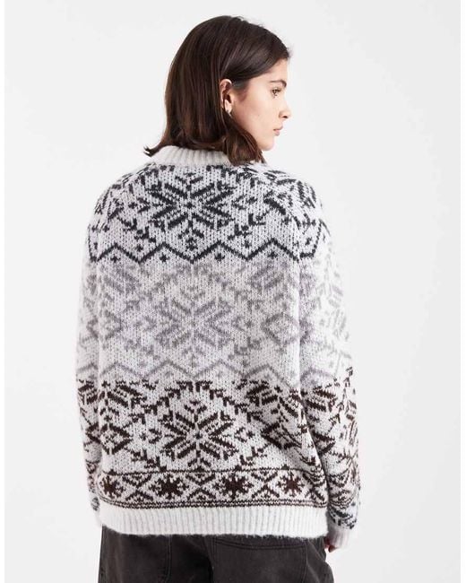 Pieces Gray High Neck Knitted Jumper