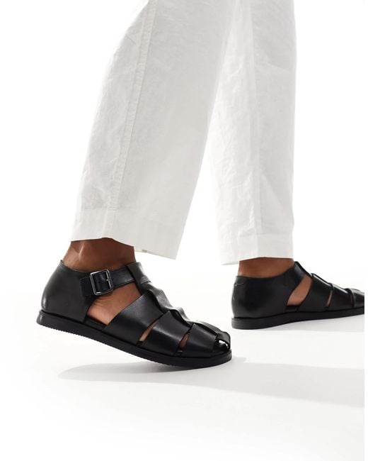 Schuh White Sirius Fisherman Sandals for men