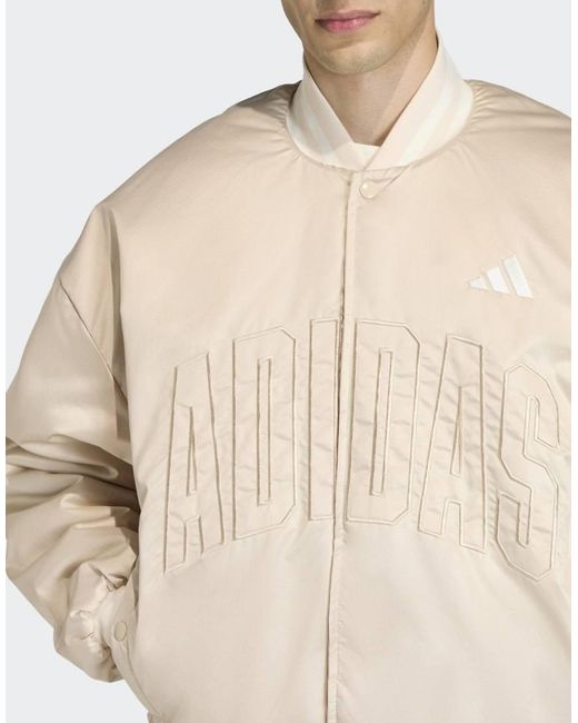 Adidas Originals Natural Stadium Insulated Bomber Jacket for men