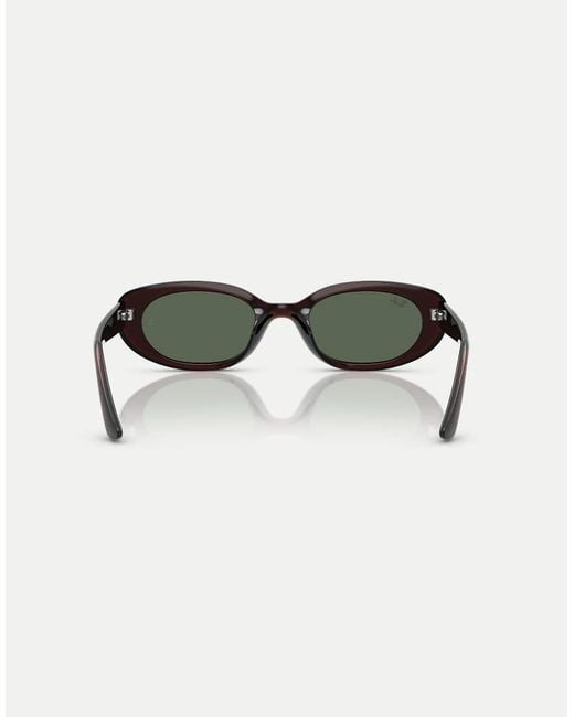 Ray-Ban Brown Rb4441D Rectangle Sunglasses With Lens