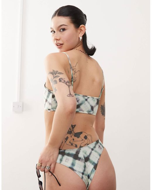 Monki Natural Mix And Match Triangle Bikini Brief