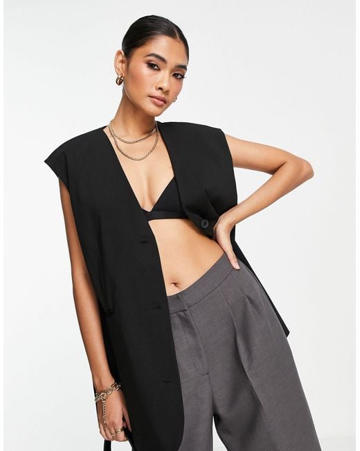 Topshop sleeveless blazer clearance
