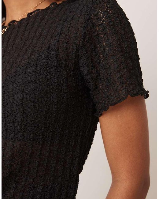 Aware Black Textured Baby T-shirt