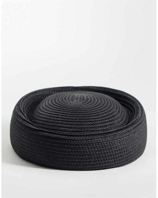 ASOS Pillbox Hoed Van Stro in het Black