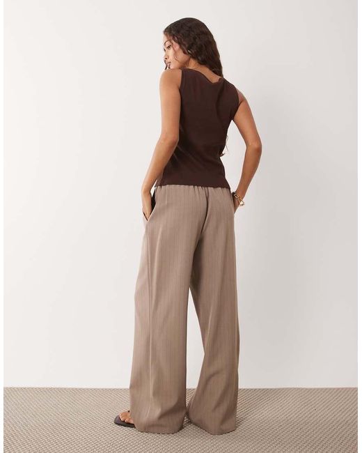 Miss Selfridge Brown Tailored Pull On Pants