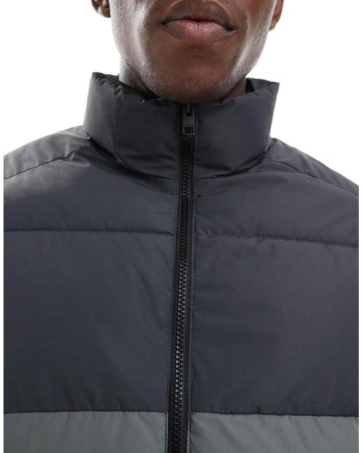 Jack & Jones Gray Puffer Jacket for men