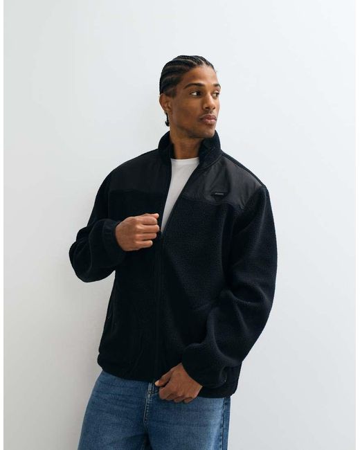 JJ Rebel Blue Borg Fleece Jacket for men