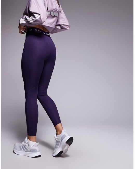 Adidas Originals Purple Adidas Training Tech Fit 7/8 leggings