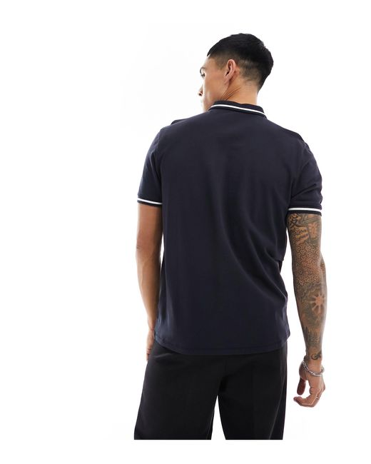 New Look Blue Tipped Polo for men