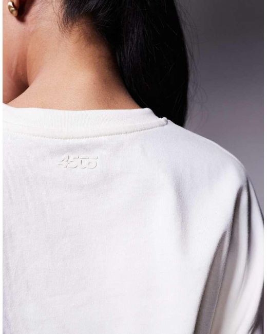 4505 Blue Icon Heavyweight Cotton Cropped T-shirt With Quick Dry Finish