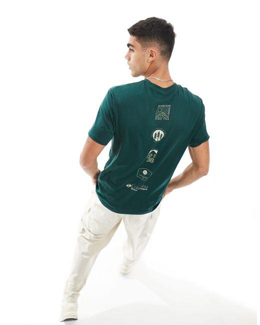 Camiseta con estampado trasero skyline cruise exclusiva en asos Columbia de hombre de color Green