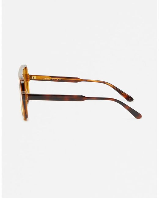 Jimmy Fairly Brown The Nax Square Aviator Sunglasses