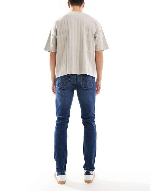 Threadbare Blue Slim Fit Jeans for men