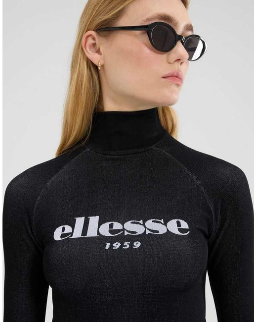 Ellesse Blue Serlo Long Sleeve Seamless Base Layer Top