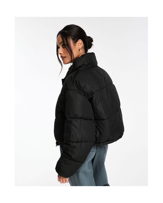 Bershka Black Cropped Ultra Padded Jacket