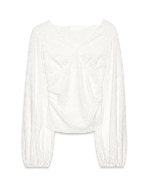 NA-KD White Volume Sleeve Blouse