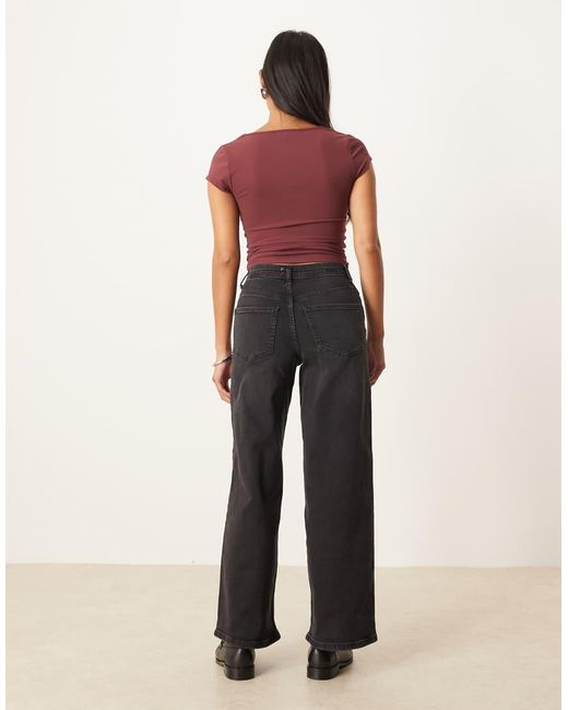 JDY Petite Blue Felina High Waist Wide Leg Jean