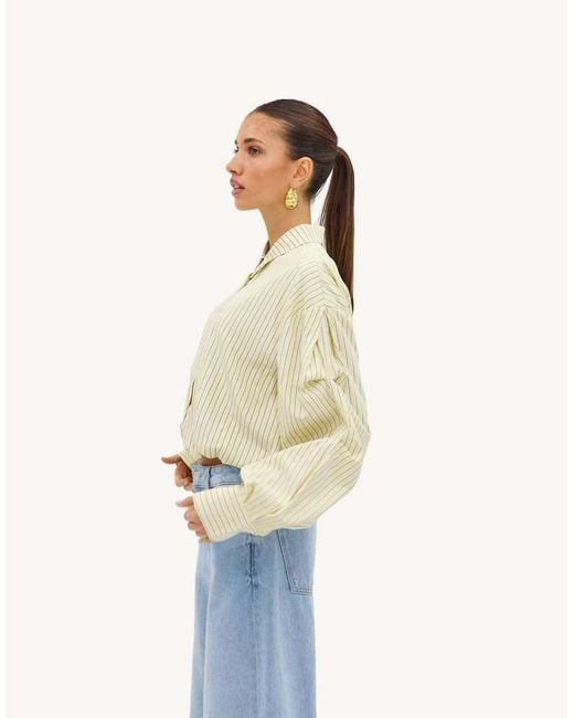 Loavies Blue Let Spring Begin Striped Blouse