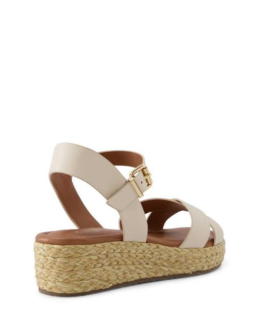 Dune Metallic Wide Fit Linnie Flat Sandals