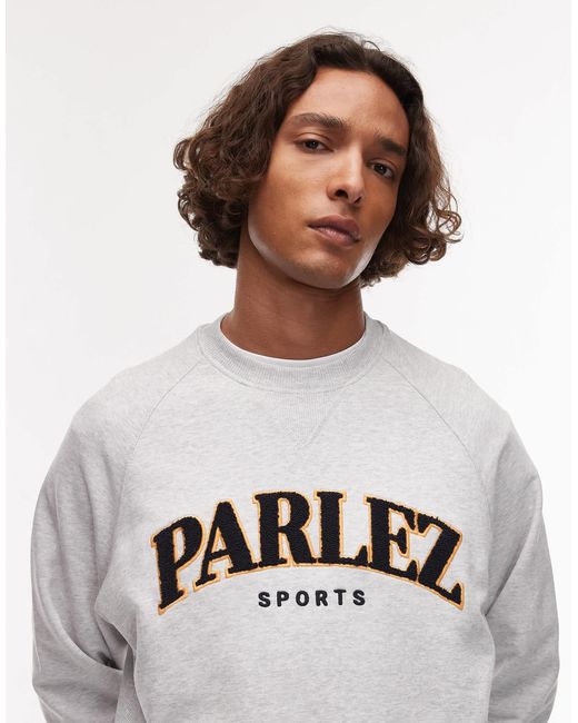 Sweat-shirt ras Parlez pour homme en coloris White