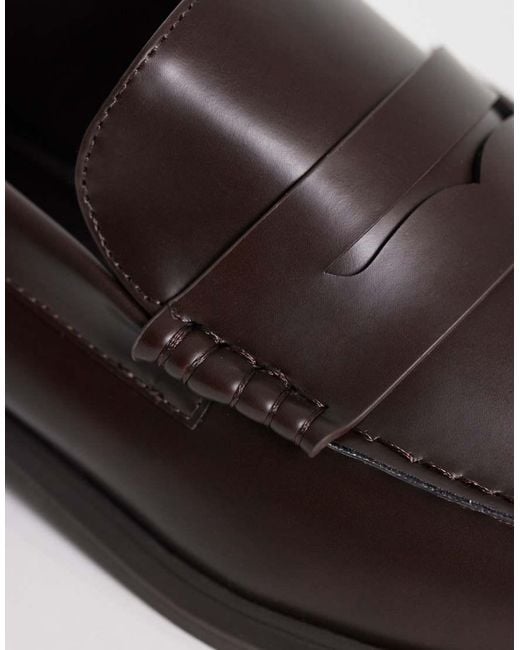 ASOS Brown Penny Loafers for men