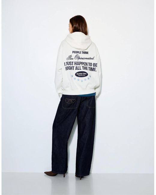 Pull&Bear White – kapuzenpullover