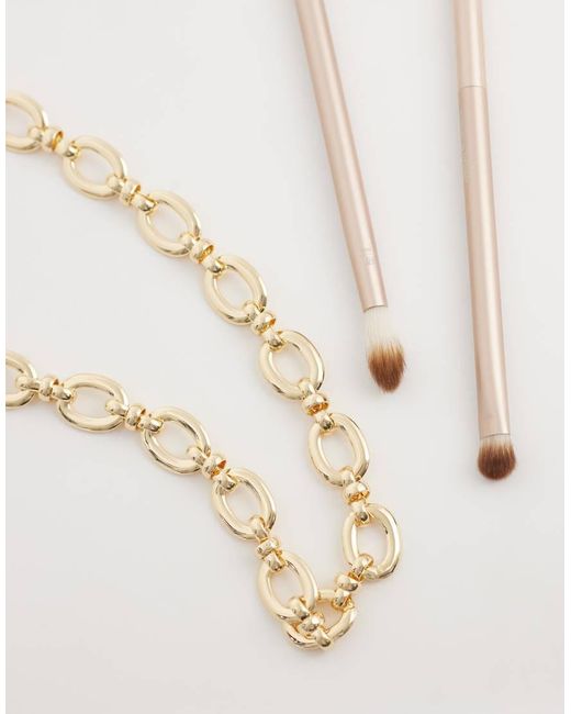 Accessorize Metallic Large Oval Links Chain Necklace