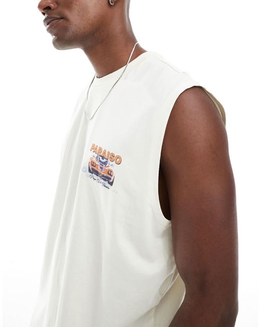 ASOS – oversize-tanktop in Gray für Herren