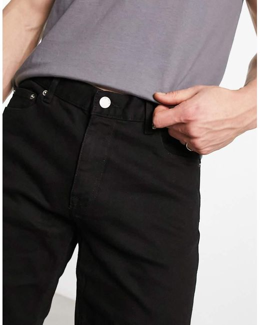 Dr. Denim Black Clark Slim Jeans for men
