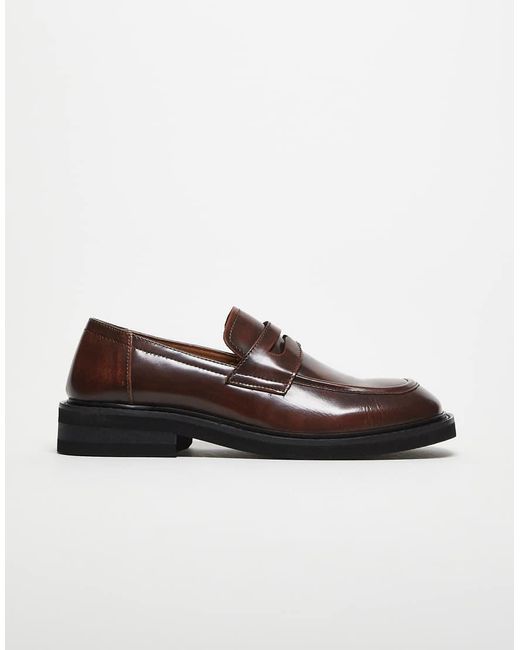 ASOS Blue Penny Loafers for men