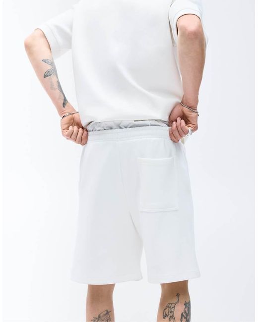 Pull&Bear Sweatshort in het White voor heren