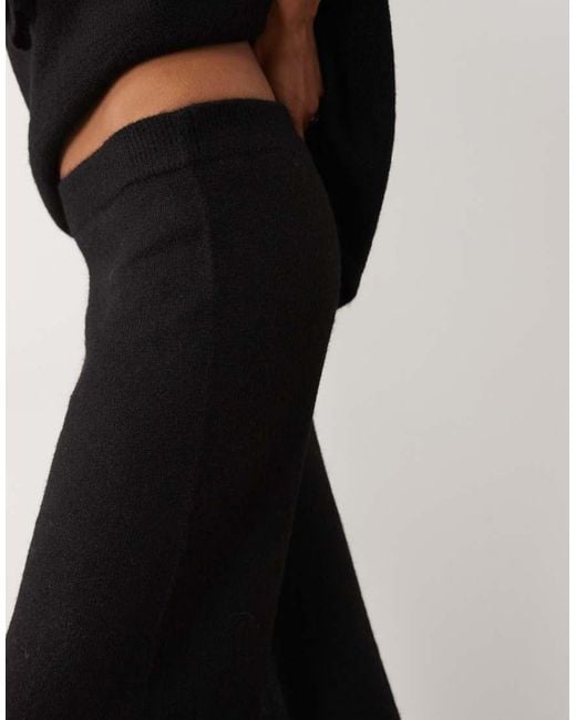 ASOS Black Wide Leg Trouser With Wool Co-Ord
