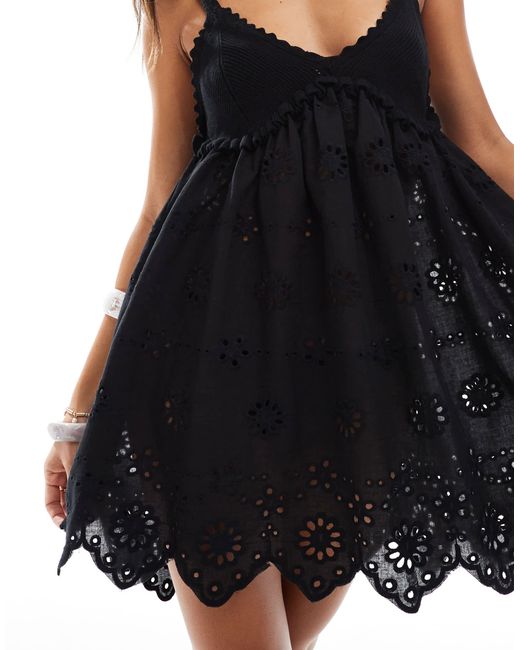 Robe courte Miss Selfridge en coloris Black