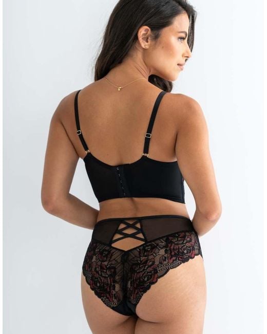 Pour Moi Black After Dark Lightly Padded Longline Bra