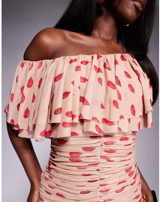 AFRM Pink – vivian – gerafftes minikleid