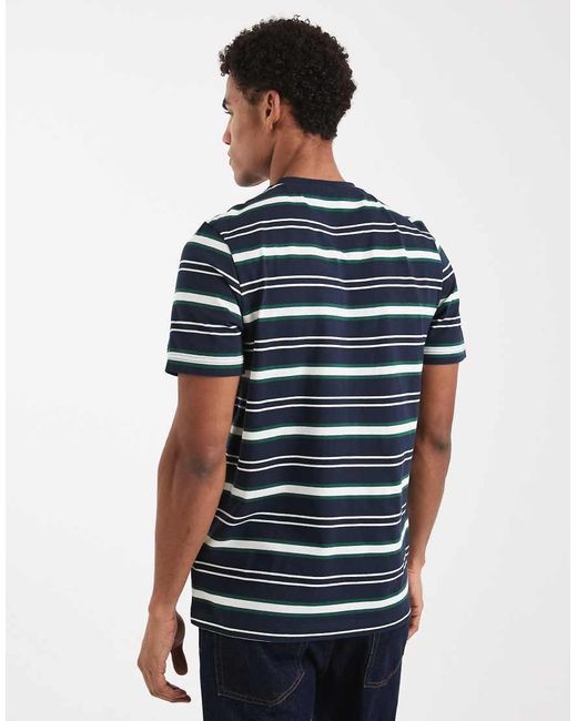 Farah Blue Elmswood Striped T-shirt for men