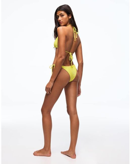 Bershka Orange Triangle Bikini Top