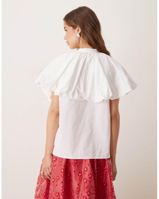 Sister Jane White Dream Oversized Collar Blouse for men