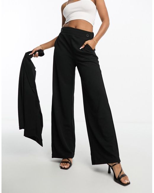 Vero Moda White Wide Leg Jersey Pants
