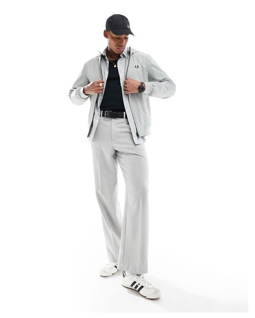 Brentham - giacca grigia con cappuccio di Fred Perry in White da Uomo