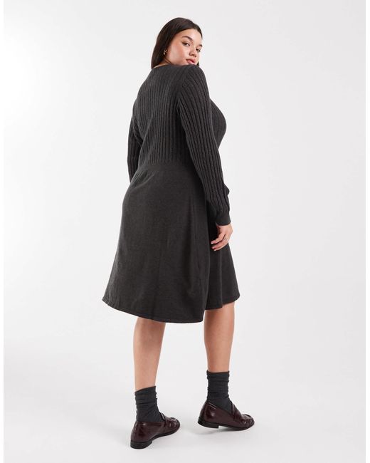 ONLY Black Cable Knitted Dress