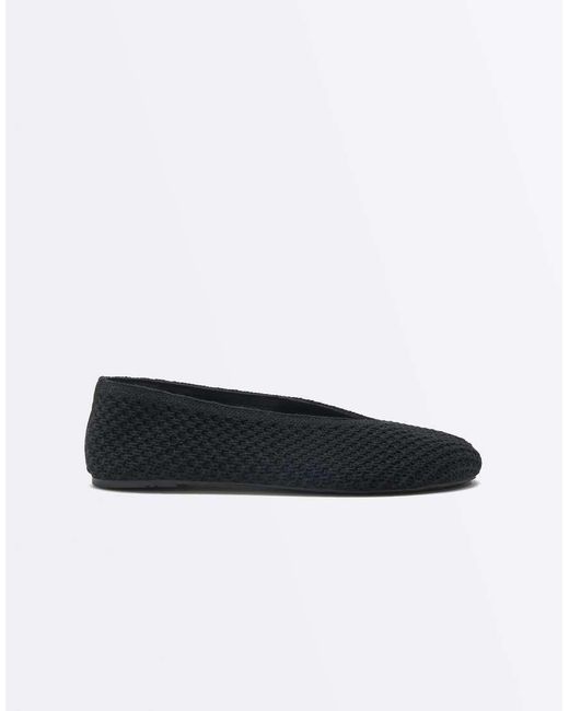 Oysho White Crochet Ballet Flats