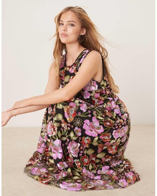 Sister Jane Multicolor Dream Beaded Maxi Dress