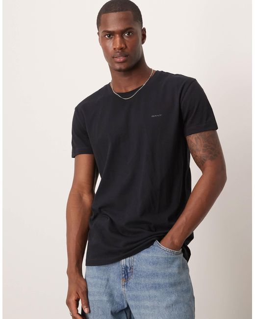 Gant Black 2 Pack Lounge Tops With Shield Logo for men