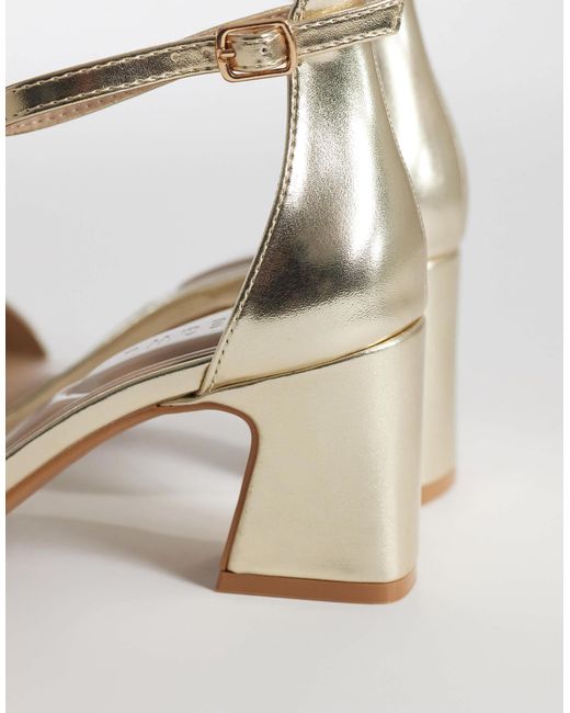 SEQWL White Leal Heeled Sandals